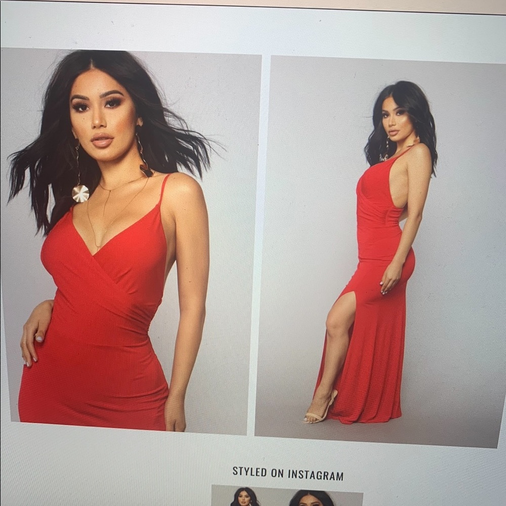 Fashion Nova Red Maxi Dress